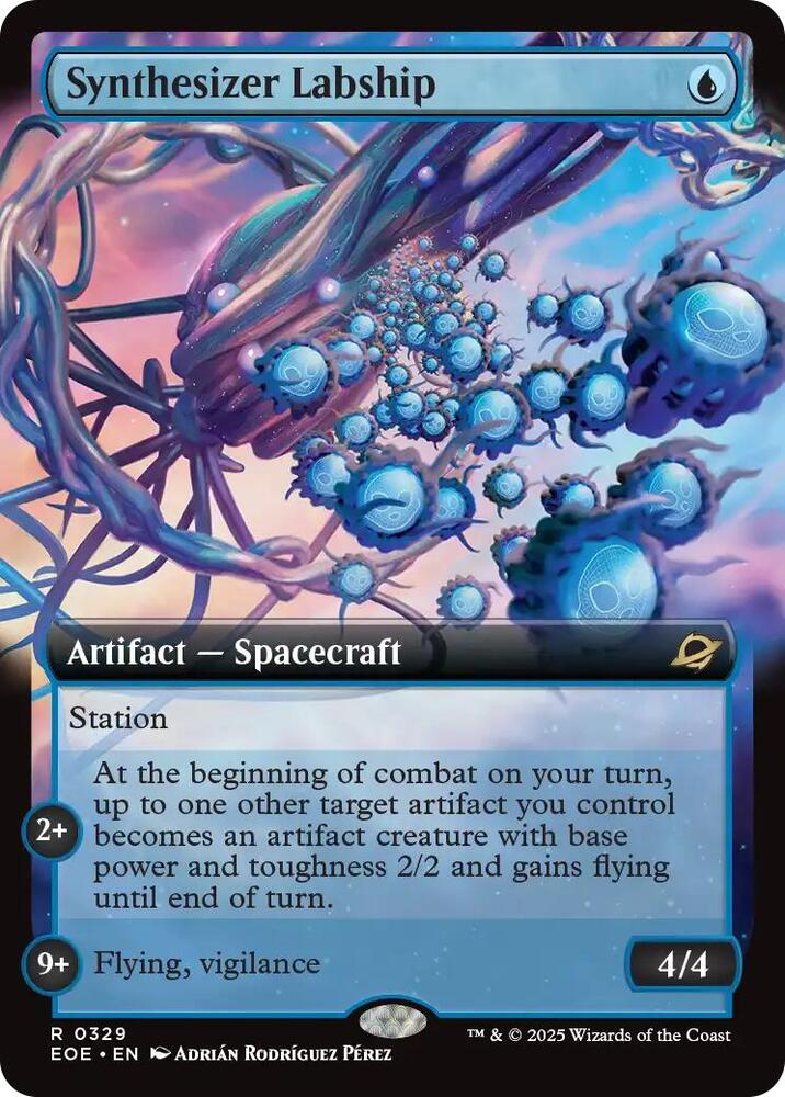 Synthesizer Labship (Extended Art) 329 card from Edge of Eternities