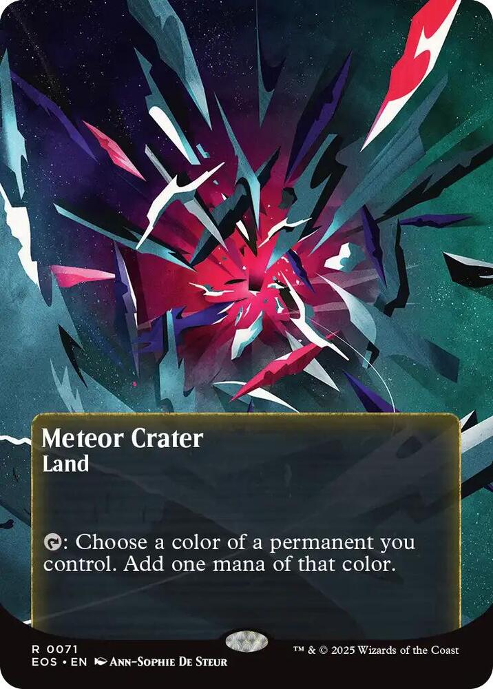 Meteor Crater (Borderless) 71 card from Edge of Eternities: Stellar Sights