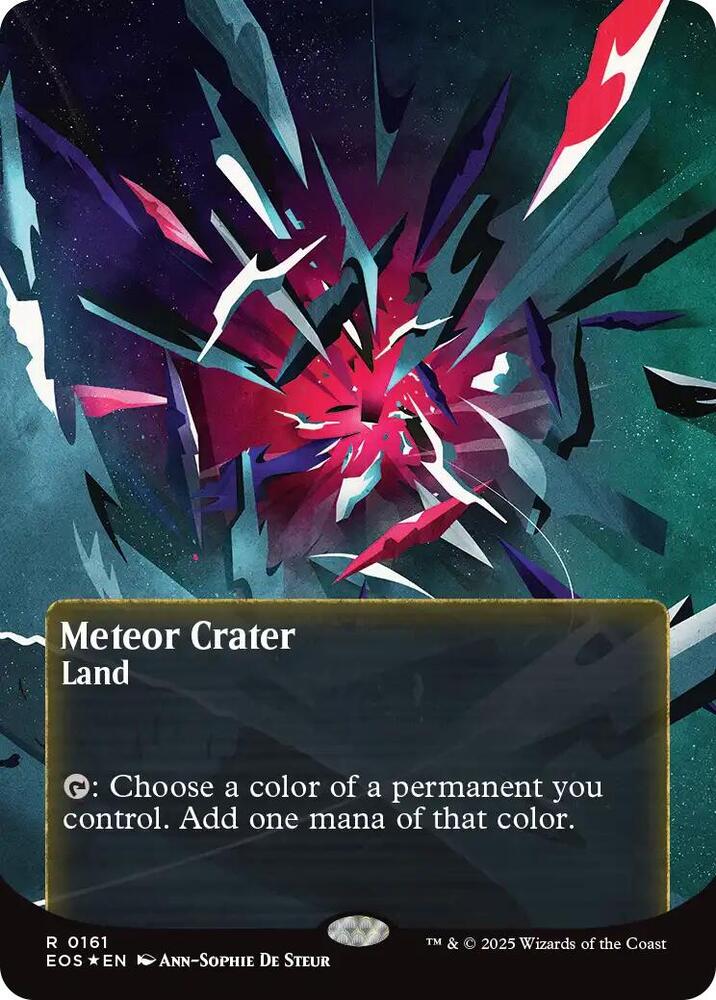 Meteor Crater (Borderless) (Galaxy Foil) 161 card from Edge of Eternities: Stellar Sights