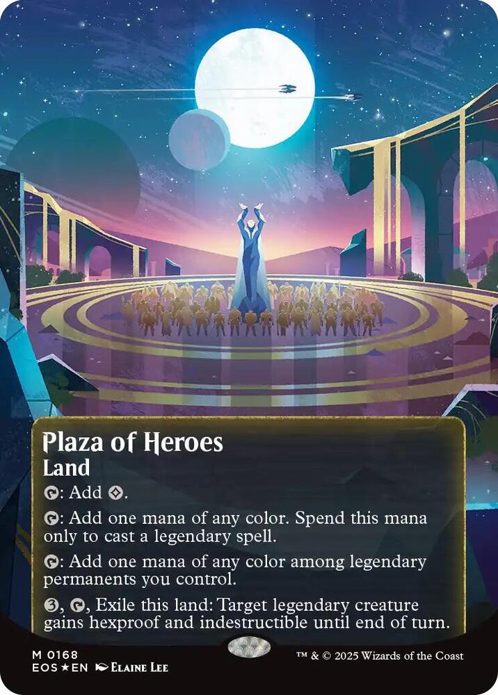 Plaza of Heroes (Borderless) (Galaxy Foil) 168 card from Edge of Eternities: Stellar Sights