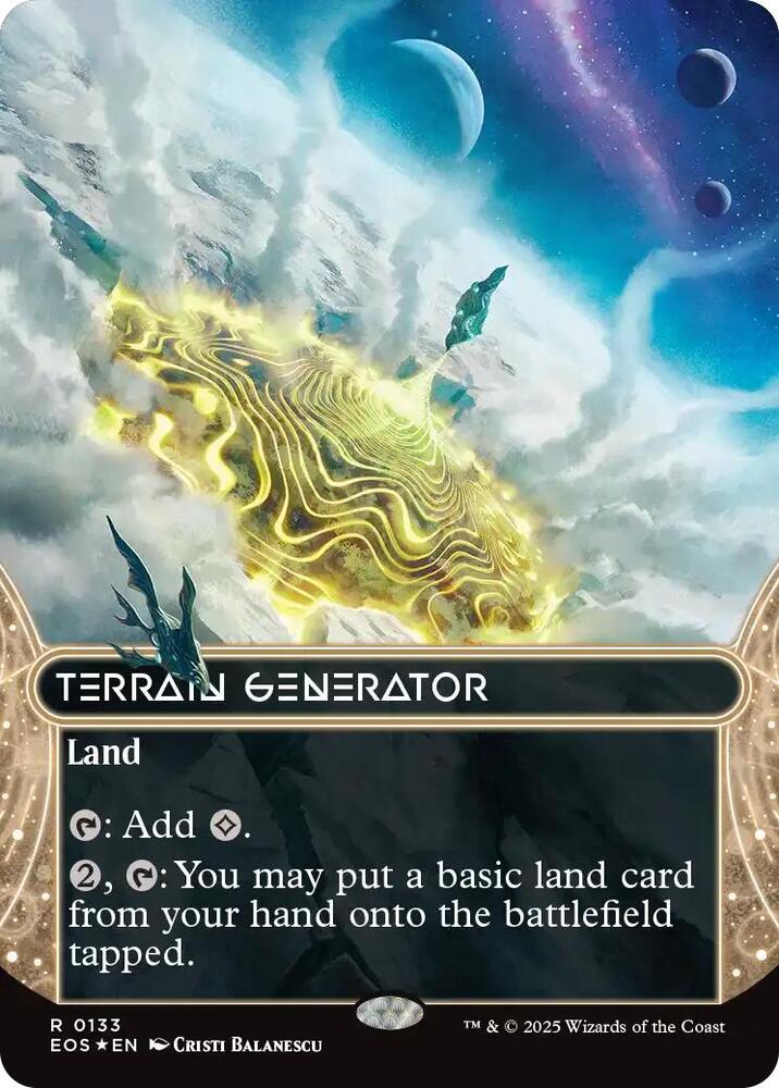 Terrain Generator (Borderless) (Galaxy Foil) 133 card from Edge of Eternities: Stellar Sights