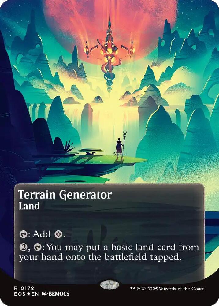 Terrain Generator (Borderless) (Galaxy Foil) 178 card from Edge of Eternities: Stellar Sights