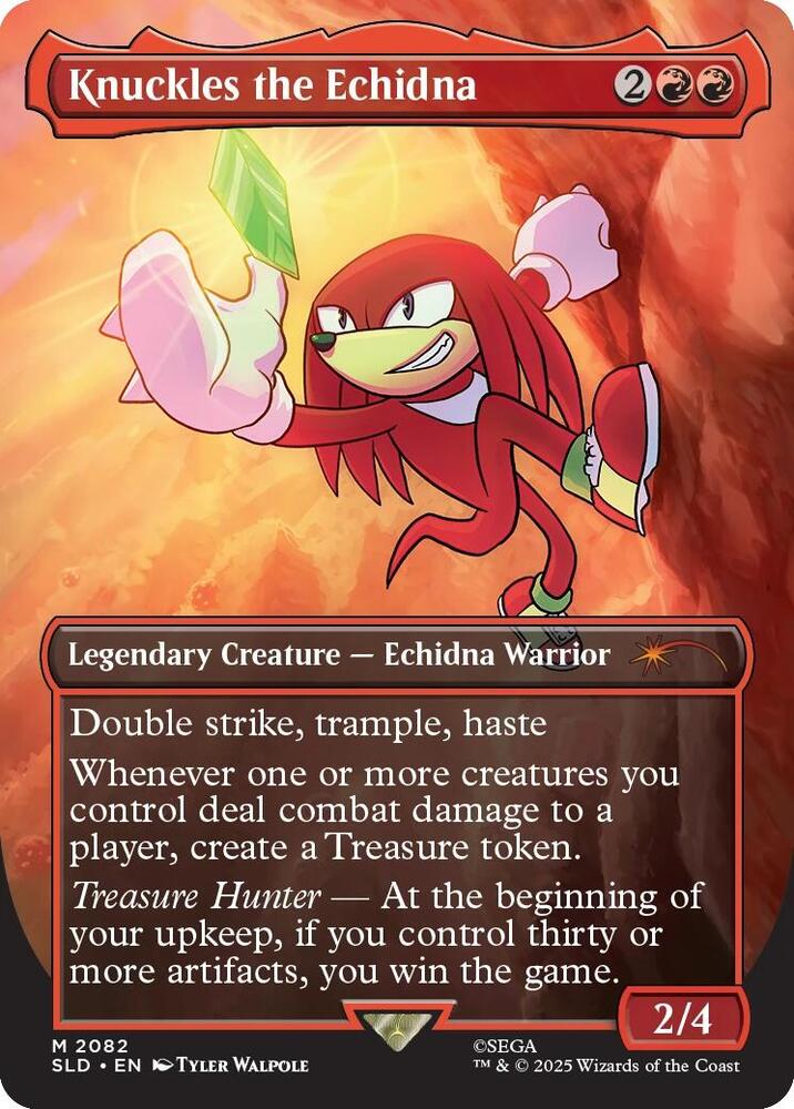 Knuckles the Echidna 2082 card from Secret Lair Drop Series