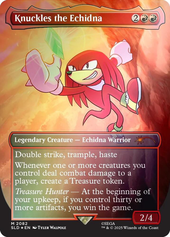 Knuckles the Echidna (Rainbow Foil) 2082 card from Secret Lair Drop Series