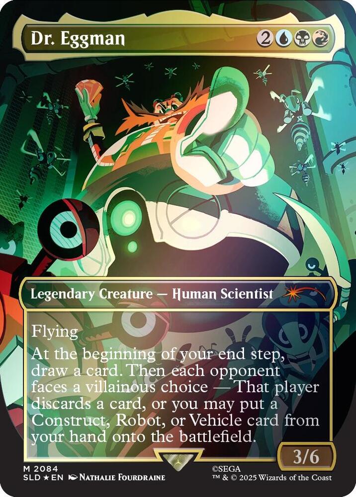 Dr. Eggman (Rainbow Foil) 2084 card from Secret Lair Drop Series