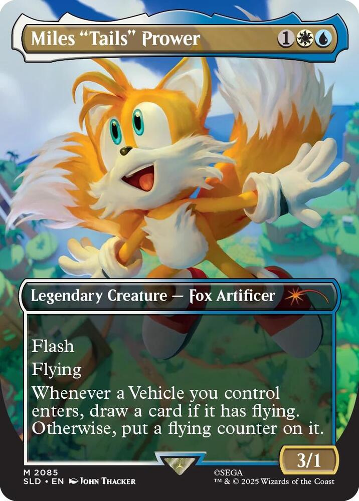 Miles "Tails" Prower 2085 card from Secret Lair Drop Series