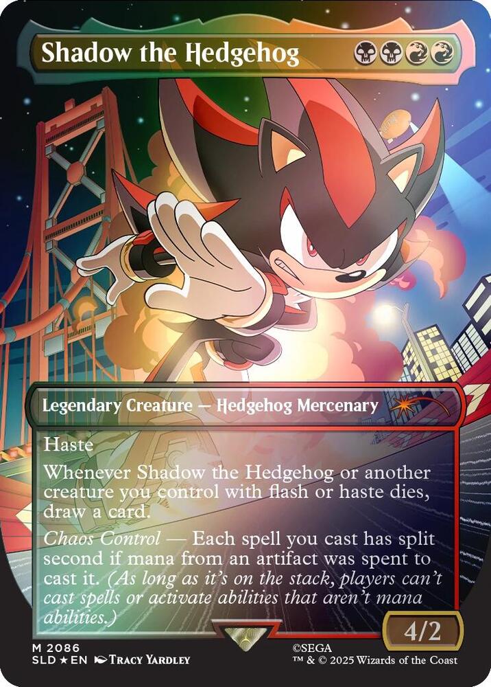 Shadow the Hedgehog (Rainbow Foil) 2086 card from Secret Lair Drop Series