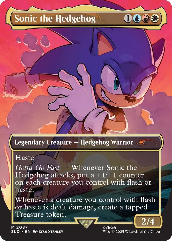 Sonic the Hedgehog 2087 card from Secret Lair Drop Series