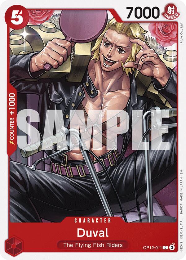 Duval OP12-011 card from Legacy of the Master