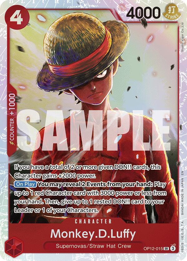 Monkey.D.Luffy OP12-015 card from Legacy of the Master
