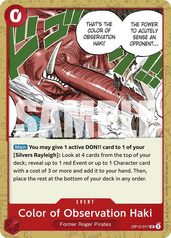 Color of Observation Haki OP12-017 card from Legacy of the Master
