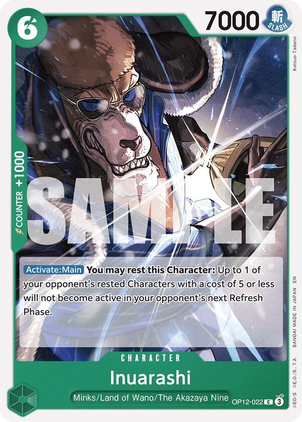 Inuarashi OP12-022 card from Legacy of the Master