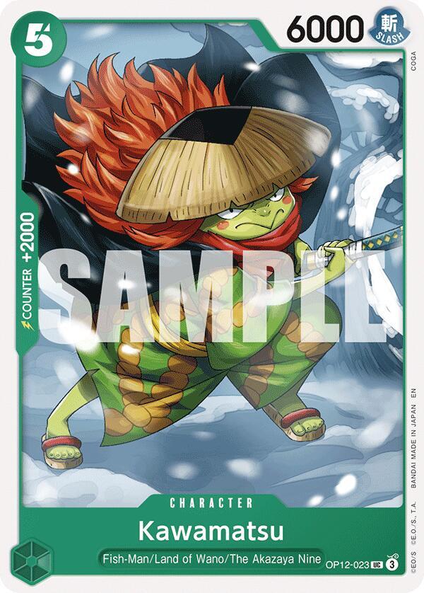 Kawamatsu OP12-023 card from Legacy of the Master