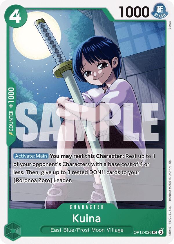 Kuina OP12-026 card from Legacy of the Master