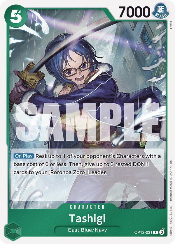 Tashigi OP12-031 card from Legacy of the Master
