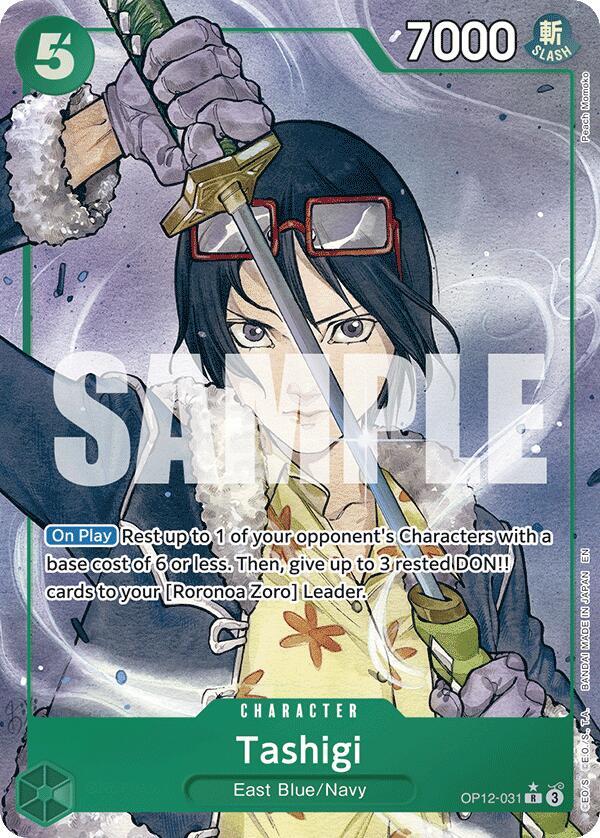 Tashigi (Alternate Art) OP12-031 card from Legacy of the Master
