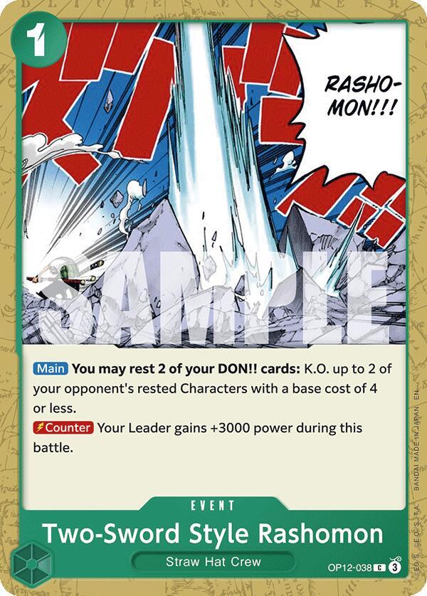 Two-Sword Style Rashomon OP12-038 card from Legacy of the Master