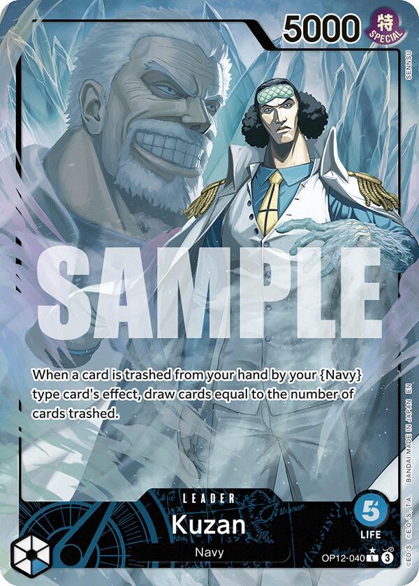 Kuzan (Alternate Art) OP12-040 card from Legacy of the Master