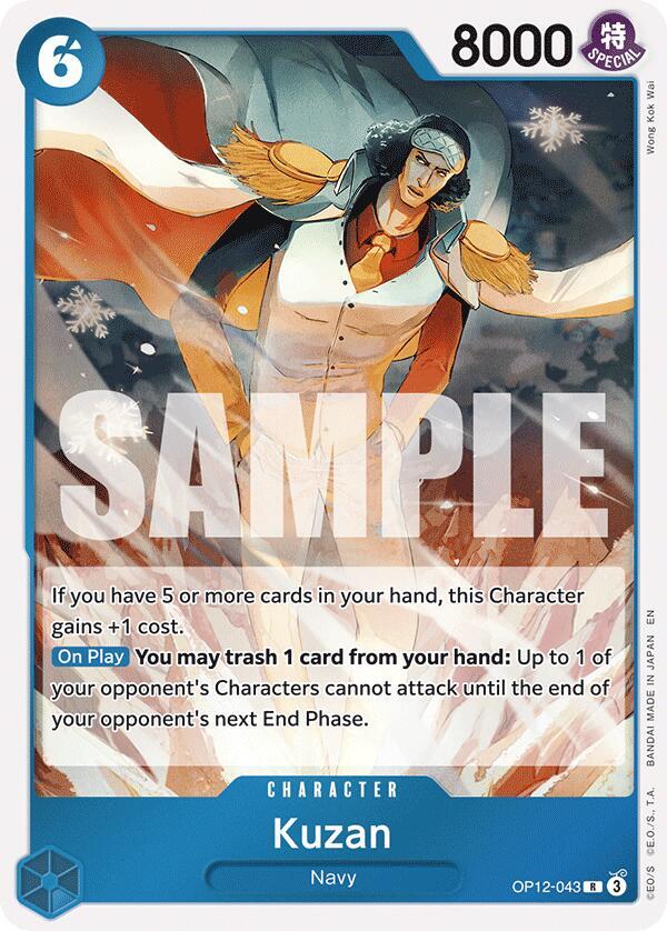 Kuzan OP12-043 card from Legacy of the Master