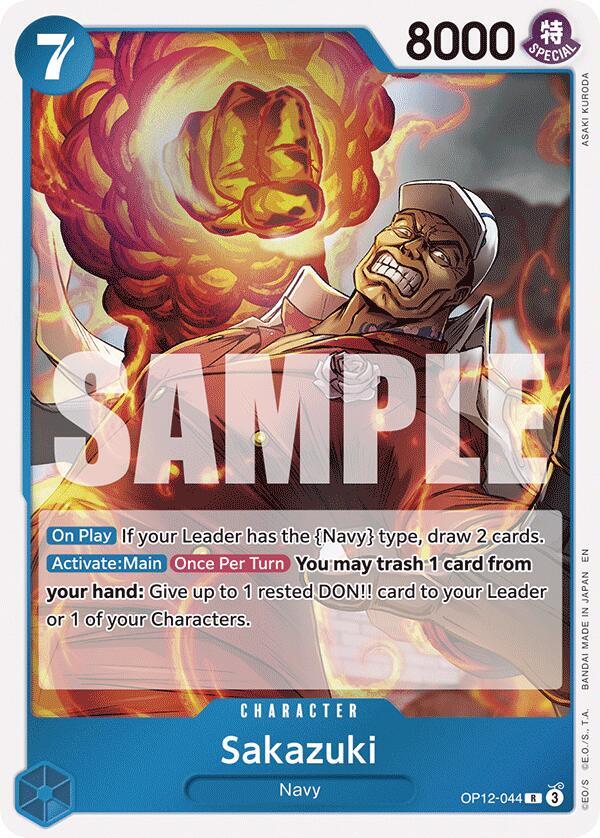 Sakazuki OP12-044 card from Legacy of the Master