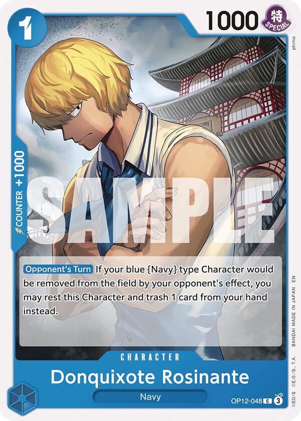 Donquixote Rosinante OP12-048 card from Legacy of the Master