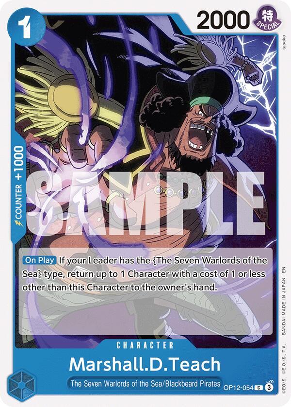 Marshall.D.Teach OP12-054 card from Legacy of the Master