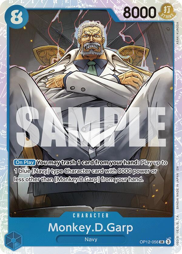 Monkey.D.Garp OP12-056 card from Legacy of the Master