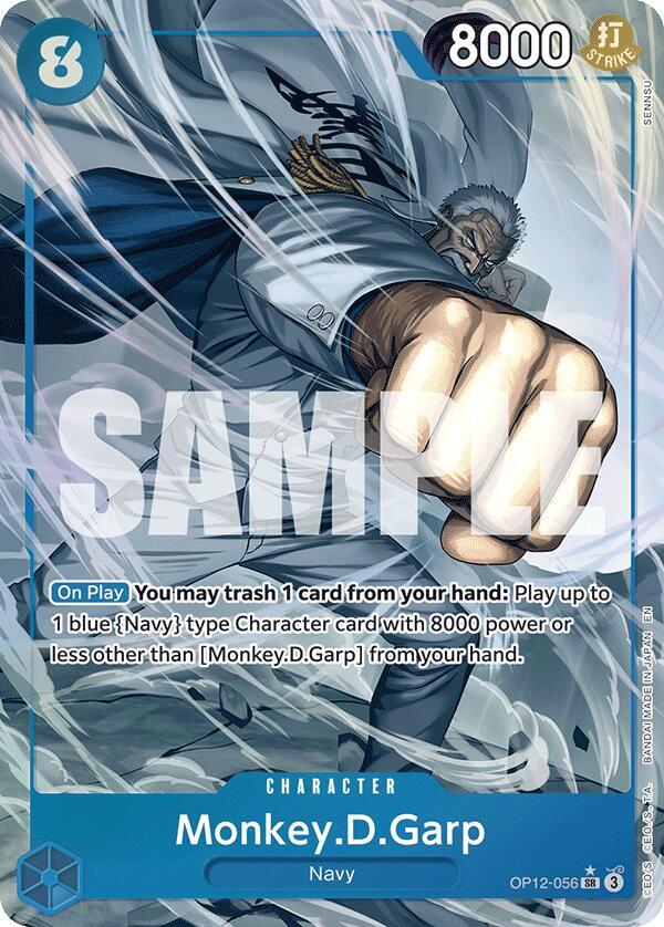 Monkey.D.Garp (Alternate Art) OP12-056 card from Legacy of the Master