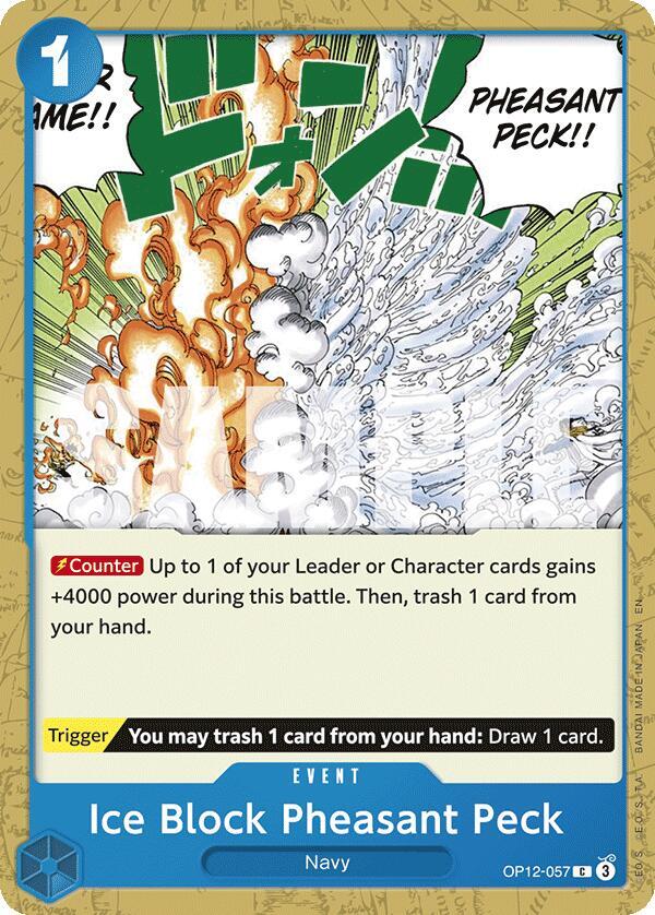 Ice Block Pheasant Peck OP12-057 card from Legacy of the Master