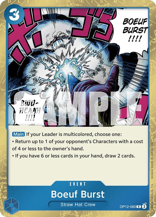 Boeuf Burst OP12-060 card from Legacy of the Master