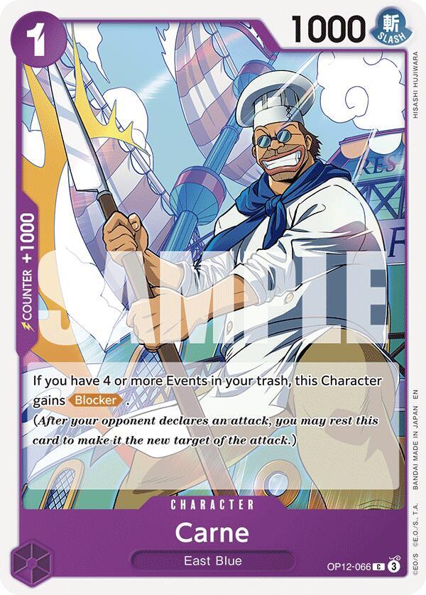 Carne OP12-066 card from Legacy of the Master