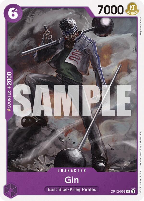 Gin OP12-068 card from Legacy of the Master