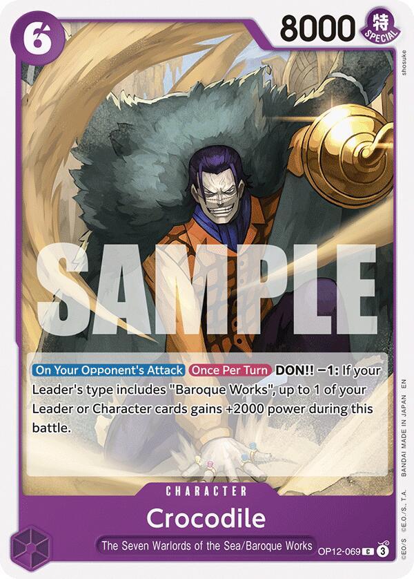 Crocodile OP12-069 card from Legacy of the Master