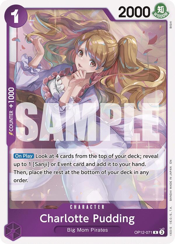 Charlotte Pudding OP12-071 card from Legacy of the Master