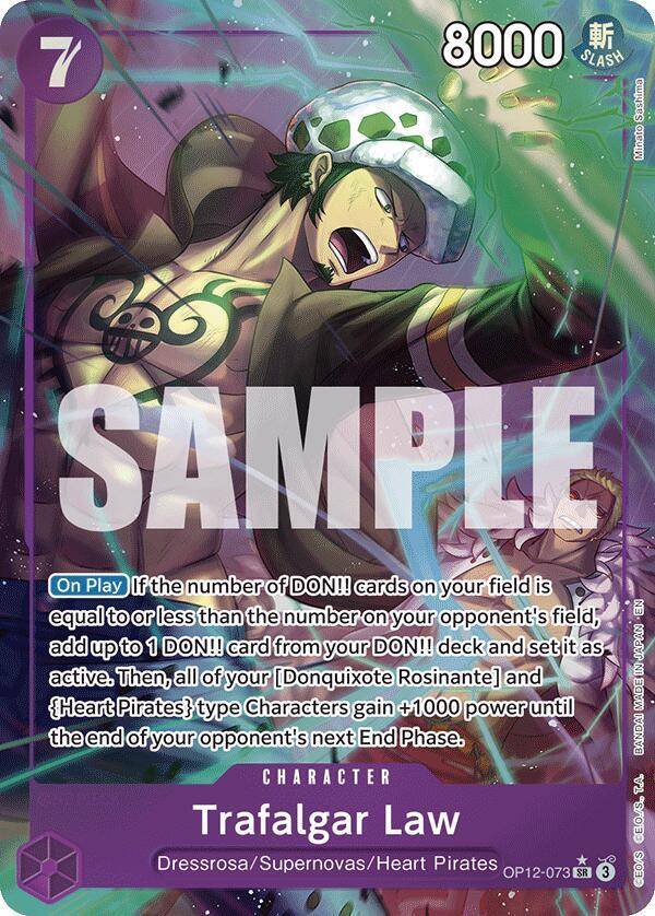 Trafalgar Law (Alternate Art) OP12-073 card from Legacy of the Master