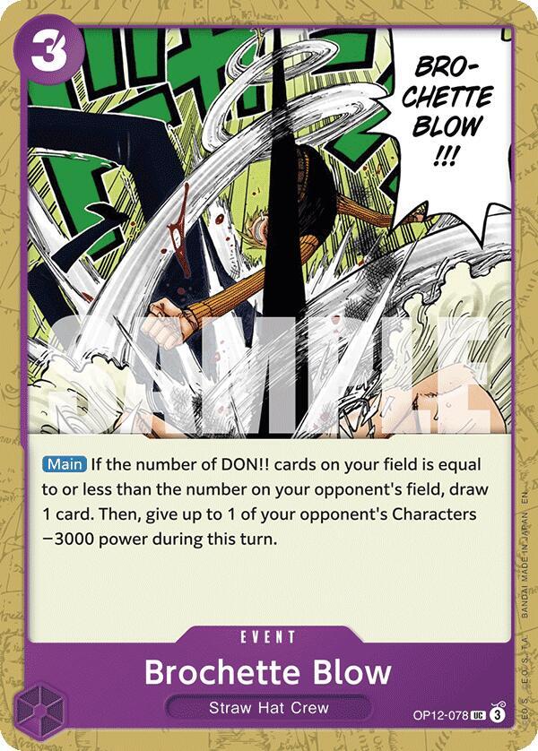 Brochette Blow OP12-078 card from Legacy of the Master
