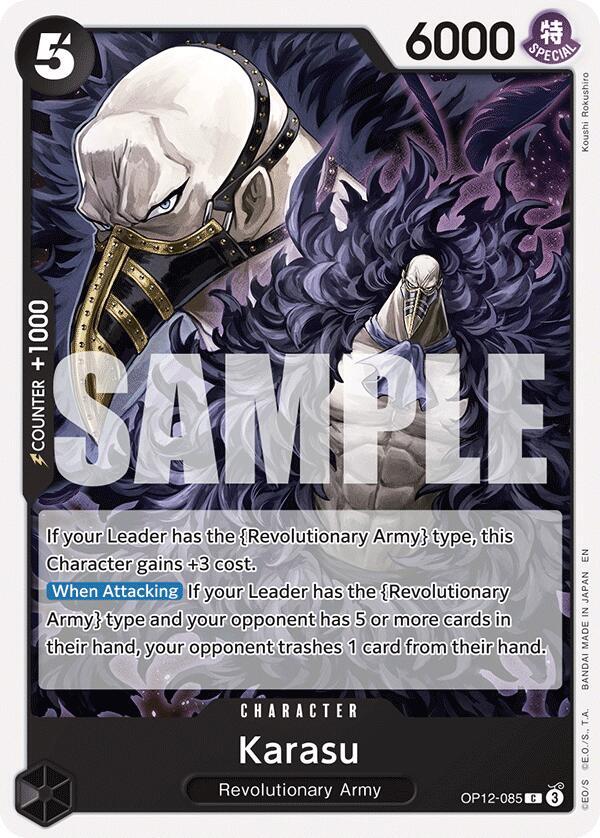 Karasu OP12-085 card from Legacy of the Master