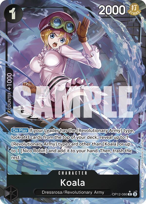 Koala (Alternate Art) OP12-086 card from Legacy of the Master