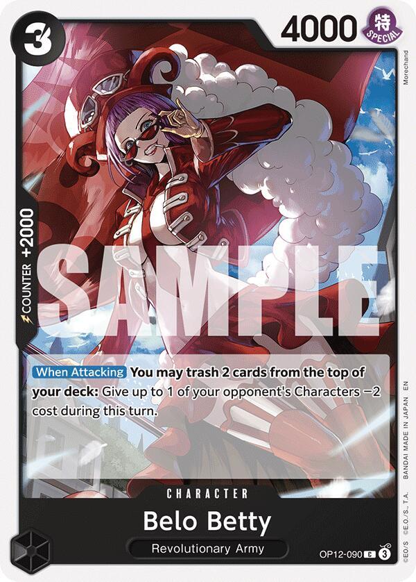 Belo Betty OP12-090 card from Legacy of the Master