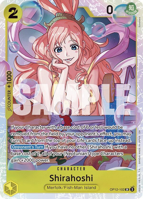 Shirahoshi OP12-102 card from Legacy of the Master