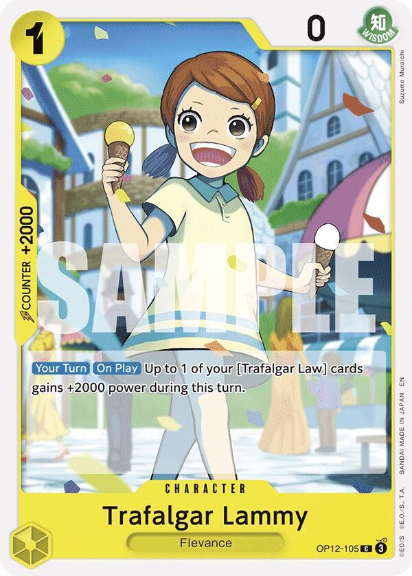 Trafalgar Lammy OP12-105 card from Legacy of the Master