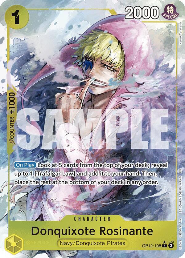 Donquixote Rosinante (Alternate Art) OP12-108 card from Legacy of the Master