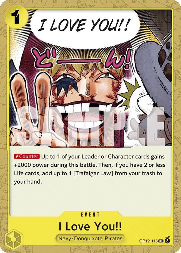 I Love You!! OP12-115 card from Legacy of the Master