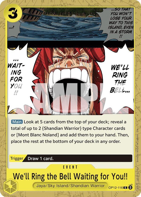 We'll Ring the Bell Waiting for You!! OP12-116 card from Legacy of the Master