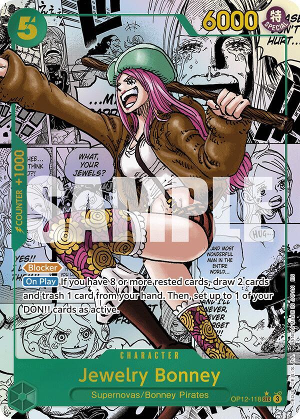 Jewelry Bonney (Manga) OP12-118 card from Legacy of the Master