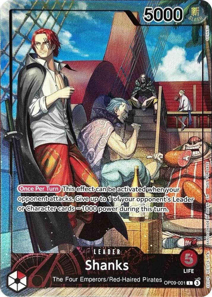 Shanks (2025 PSA Magazine Promo) OP09-001 card from One Piece Promotion Cards