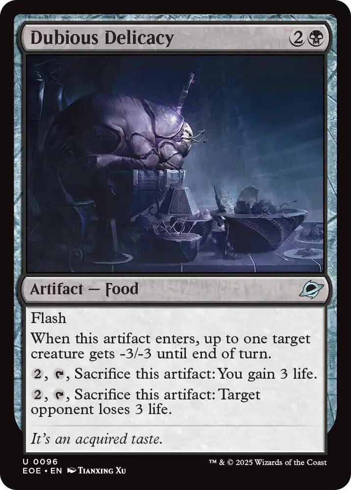 Dubious Delicacy 96 card from Edge of Eternities