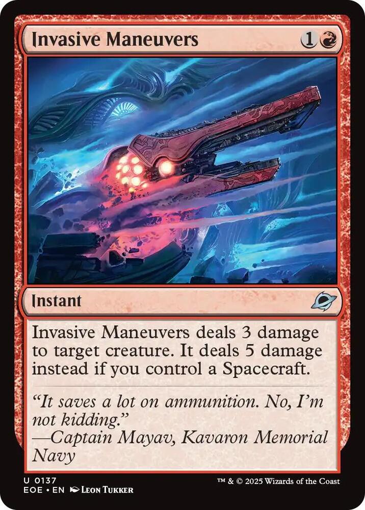 Invasive Maneuvers 137 card from Edge of Eternities
