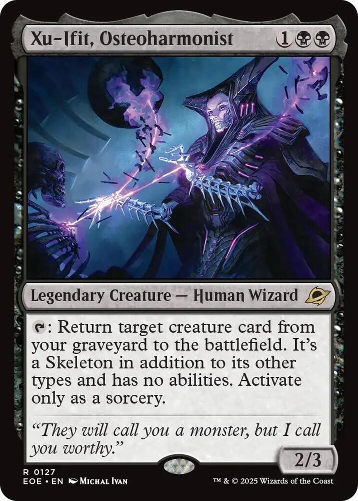 Xu-Ifit, Osteoharmonist 127 card from Edge of Eternities