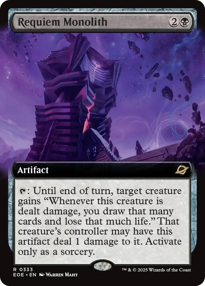 Requiem Monolith (Extended Art) 333 card from Edge of Eternities